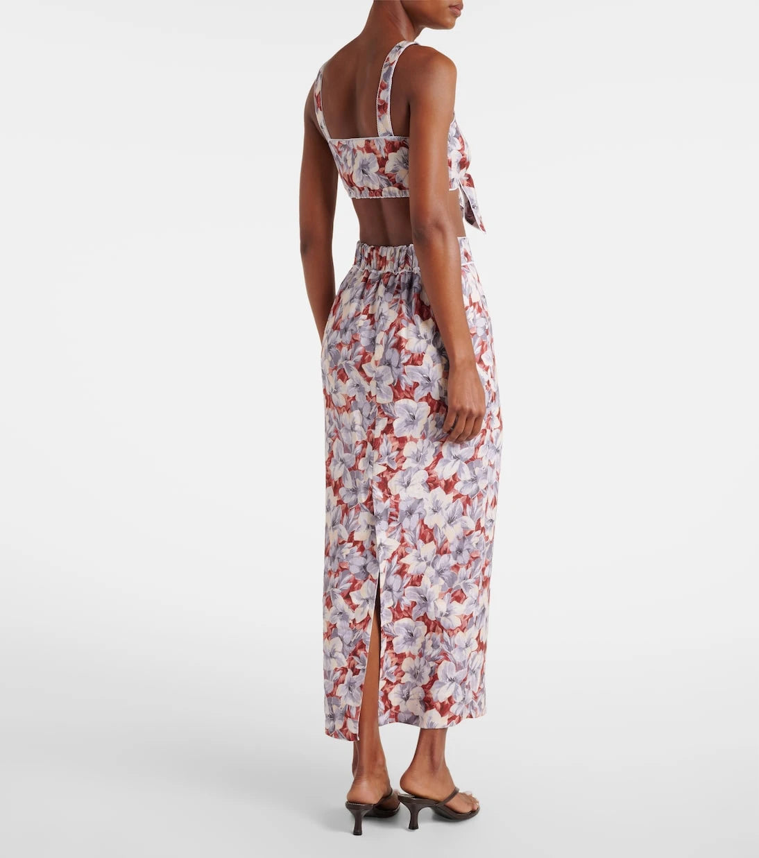 Posse - Emma floral linen maxi skirt
