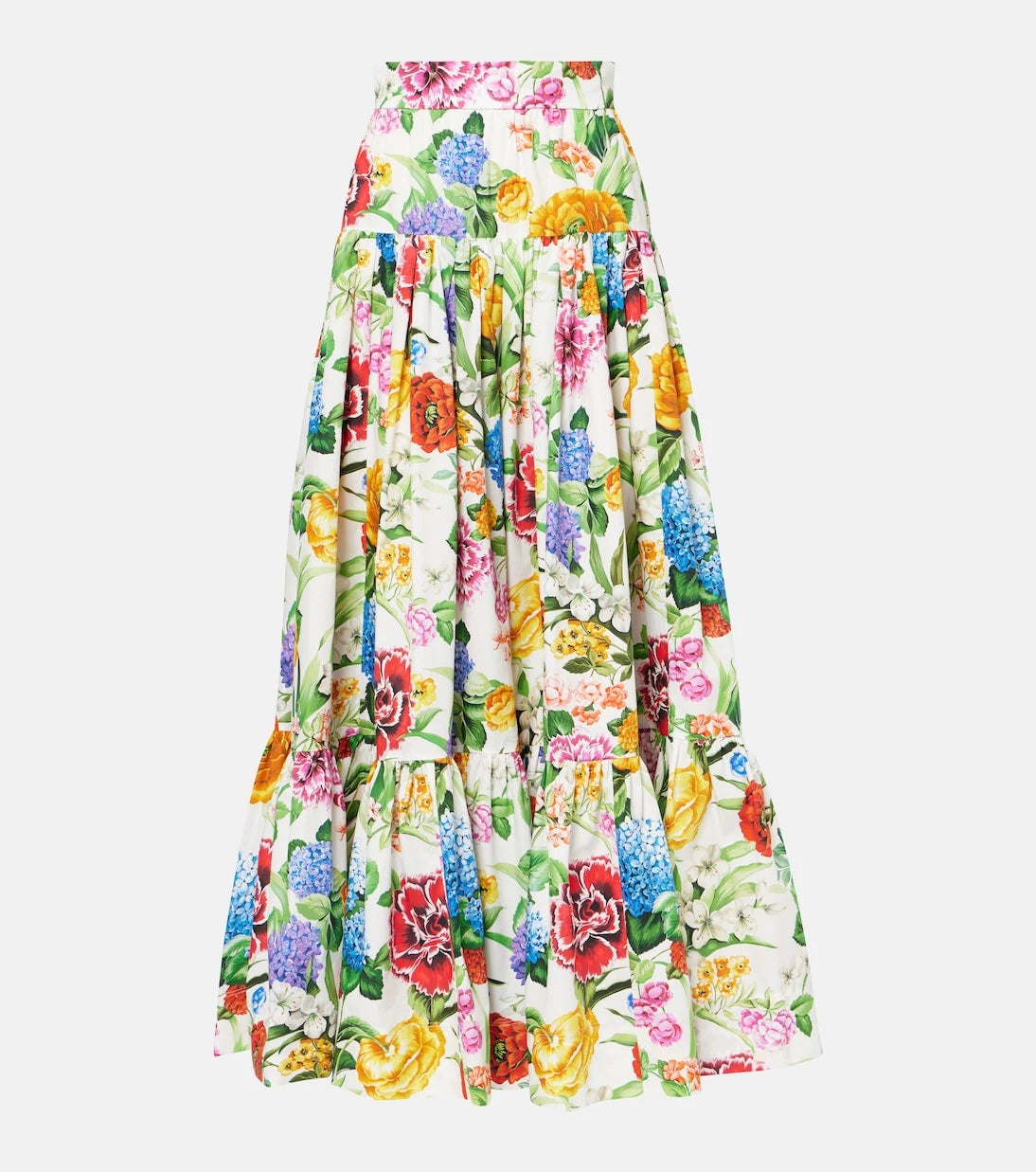 Dolce&Gabbana - Floral cotton poplin maxi skirt