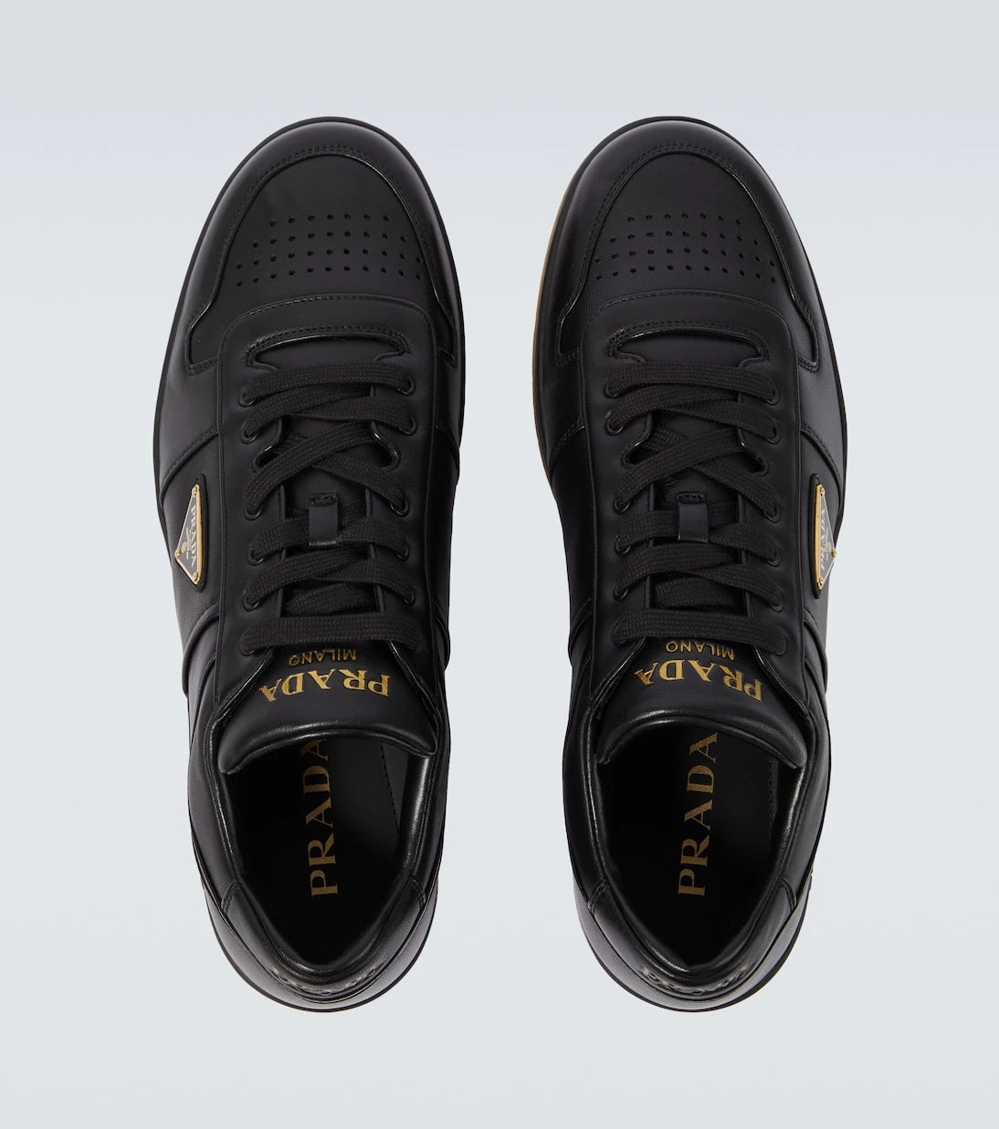 Prada - Downtown leather sneakers