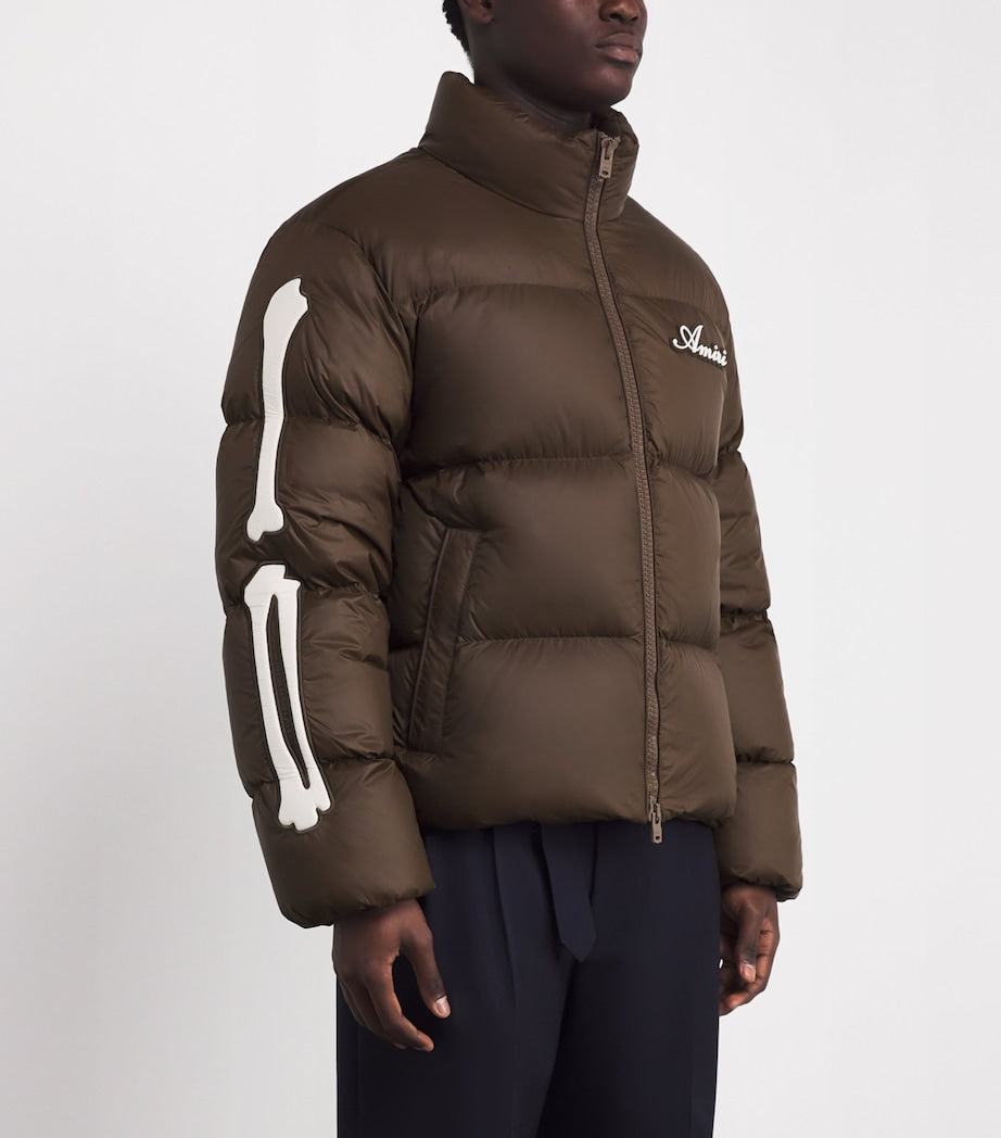 AMIRI Brown Down Bones Puffer Jacket