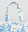 Blue Medium Toile Shopper Bag