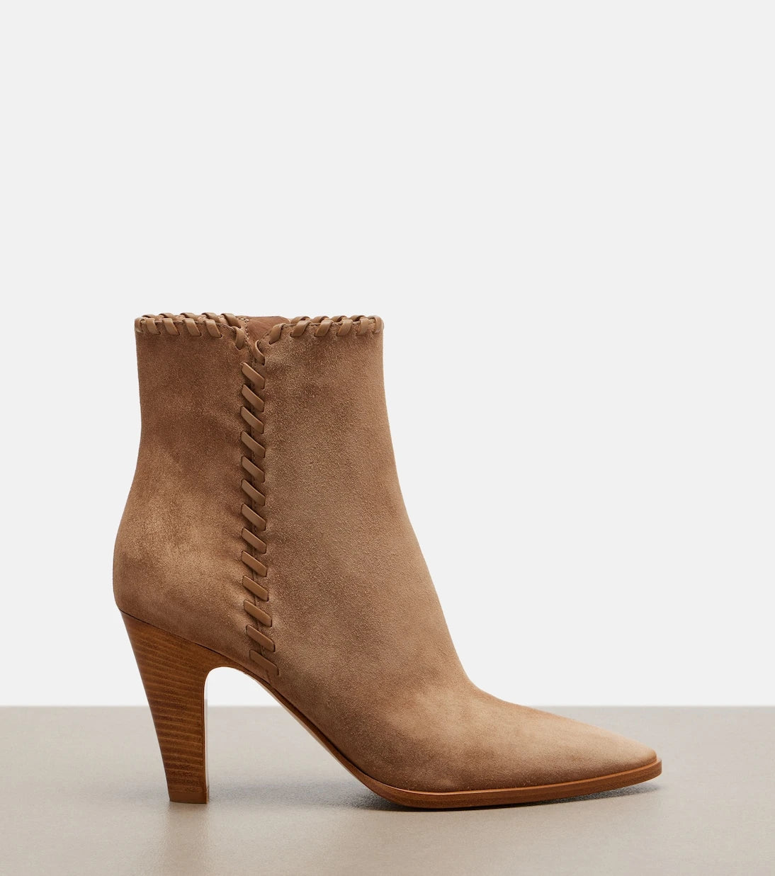 Gianvito Rossi - Leather-trimmed suede ankle boots