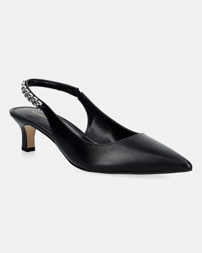 MICHAEL Michael Kors Marcia Kitten Sling Pump Deri İnce Topuklu Ayakkabı
