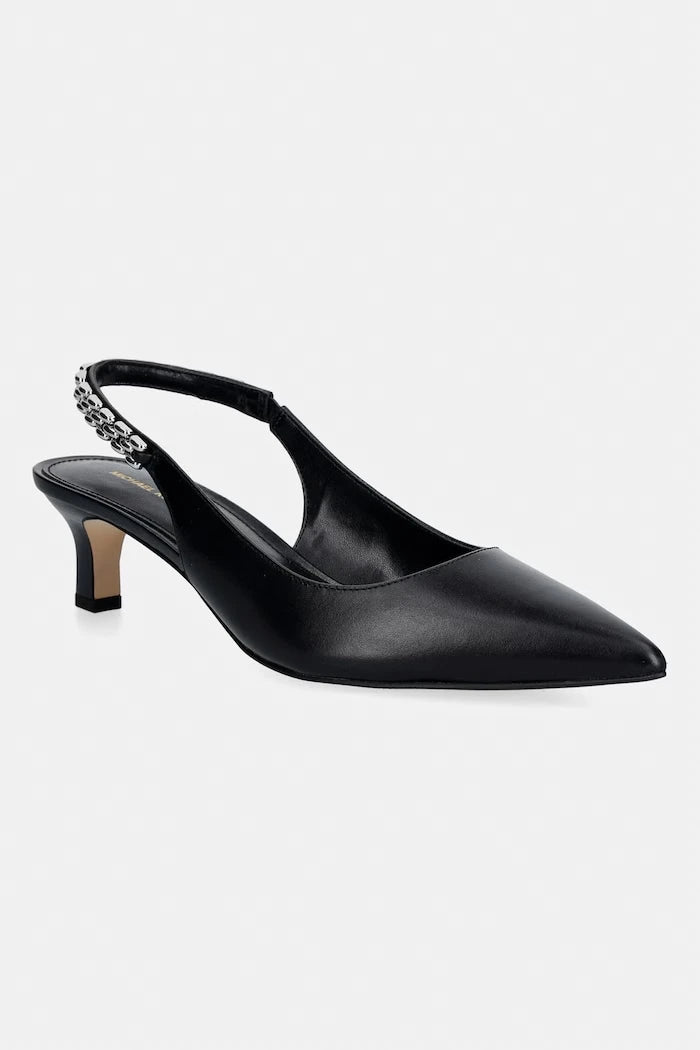 Кожени обувки с тънък ток MICHAEL Michael Kors Marcia Kitten Sling Pump