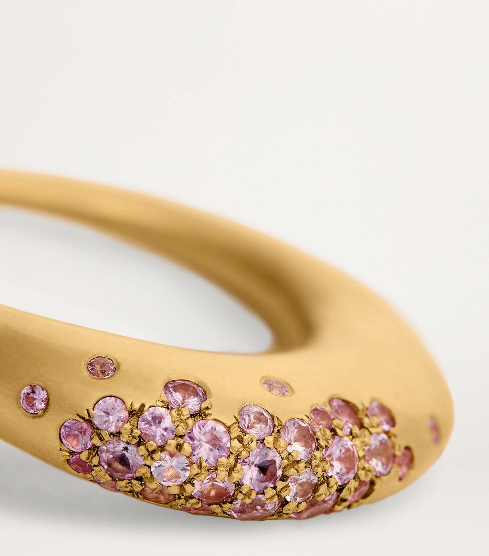 Nada Ghazal Small Yellow Gold and Pink Sapphire My Muse Urban Ring