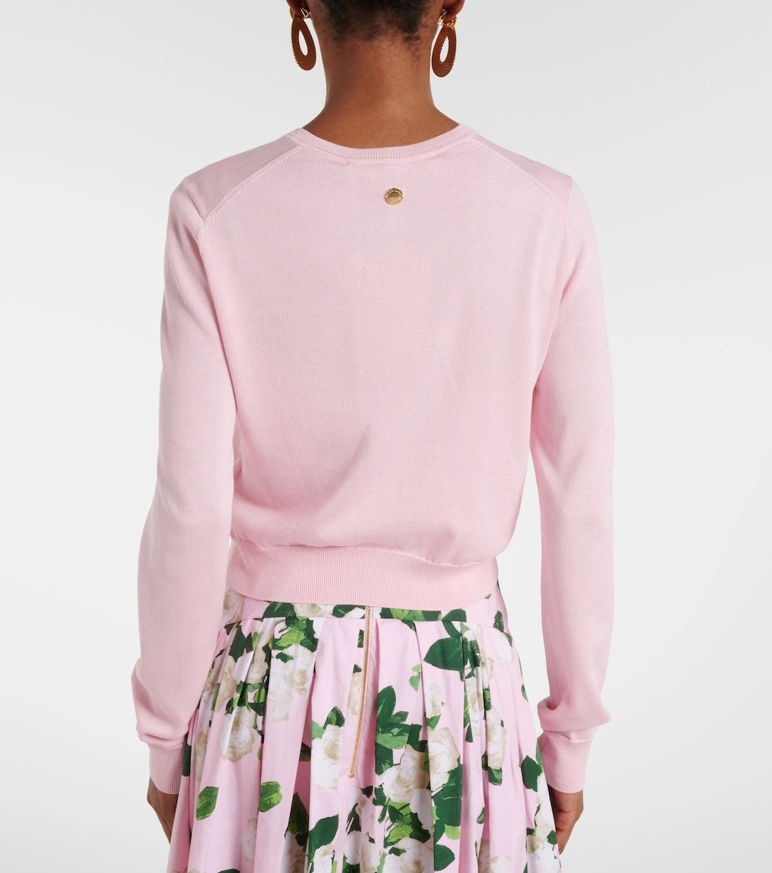 Carolina Herrera - Cropped silk and cotton cardigan