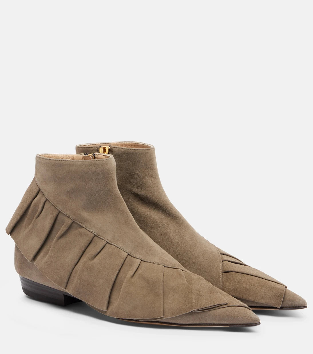 JW Anderson - Ruffled suede ankle boots