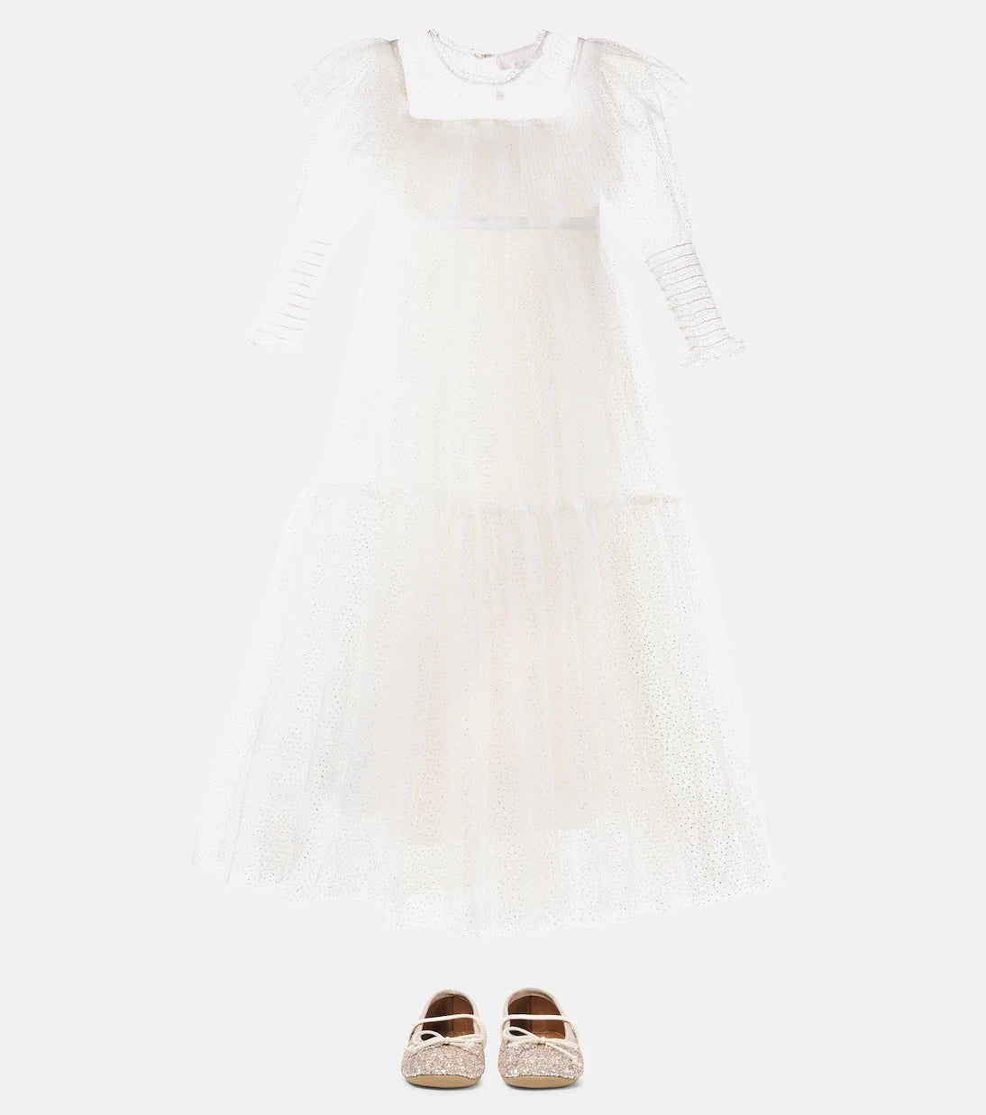 Petite Amalie - Glitter ruffled tulle dress