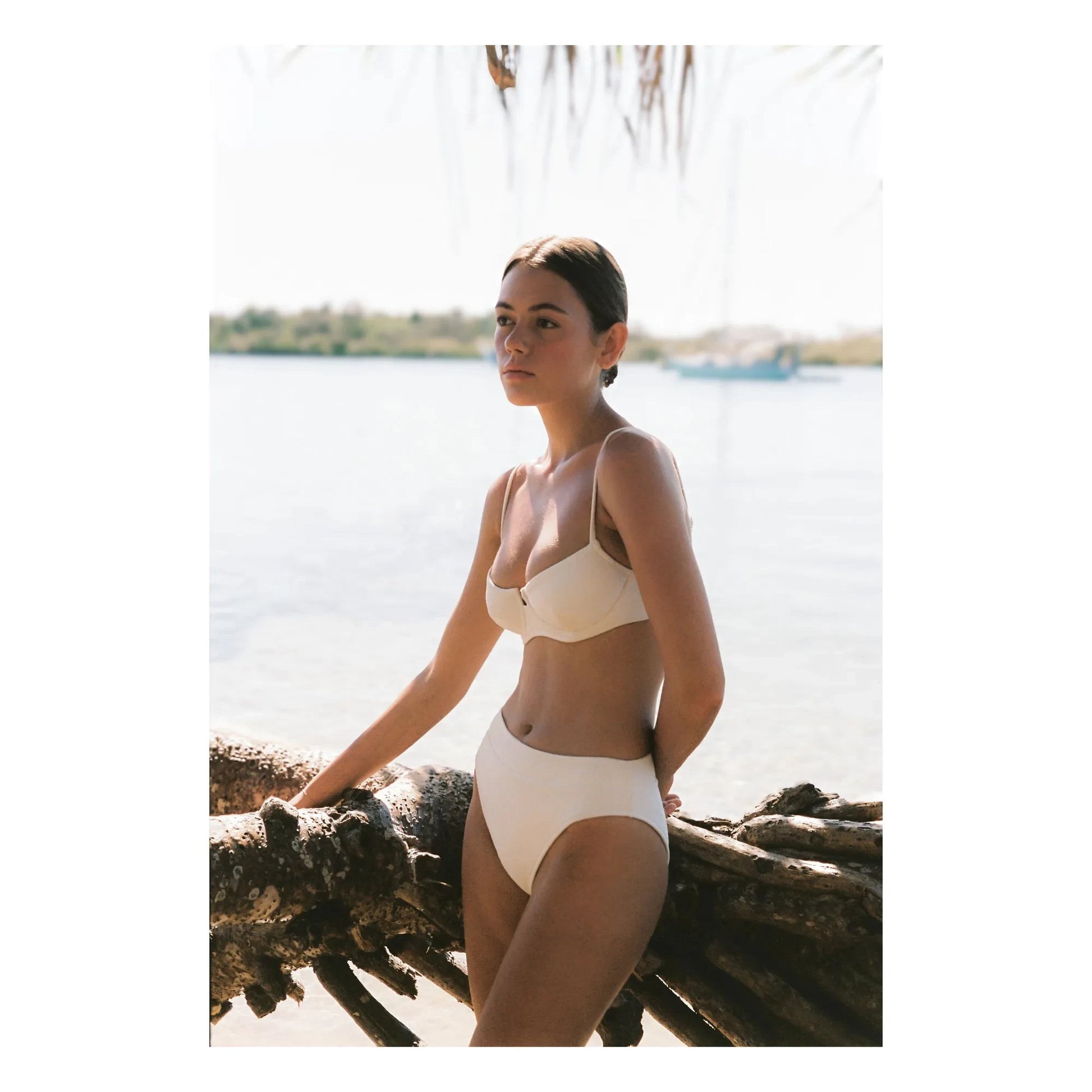 Peony - Camellia Recycled Fibers Jersey Bottom | White