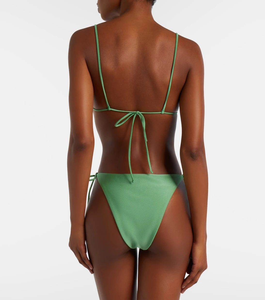 Jade Swim - Via beaded triangle bikini top
