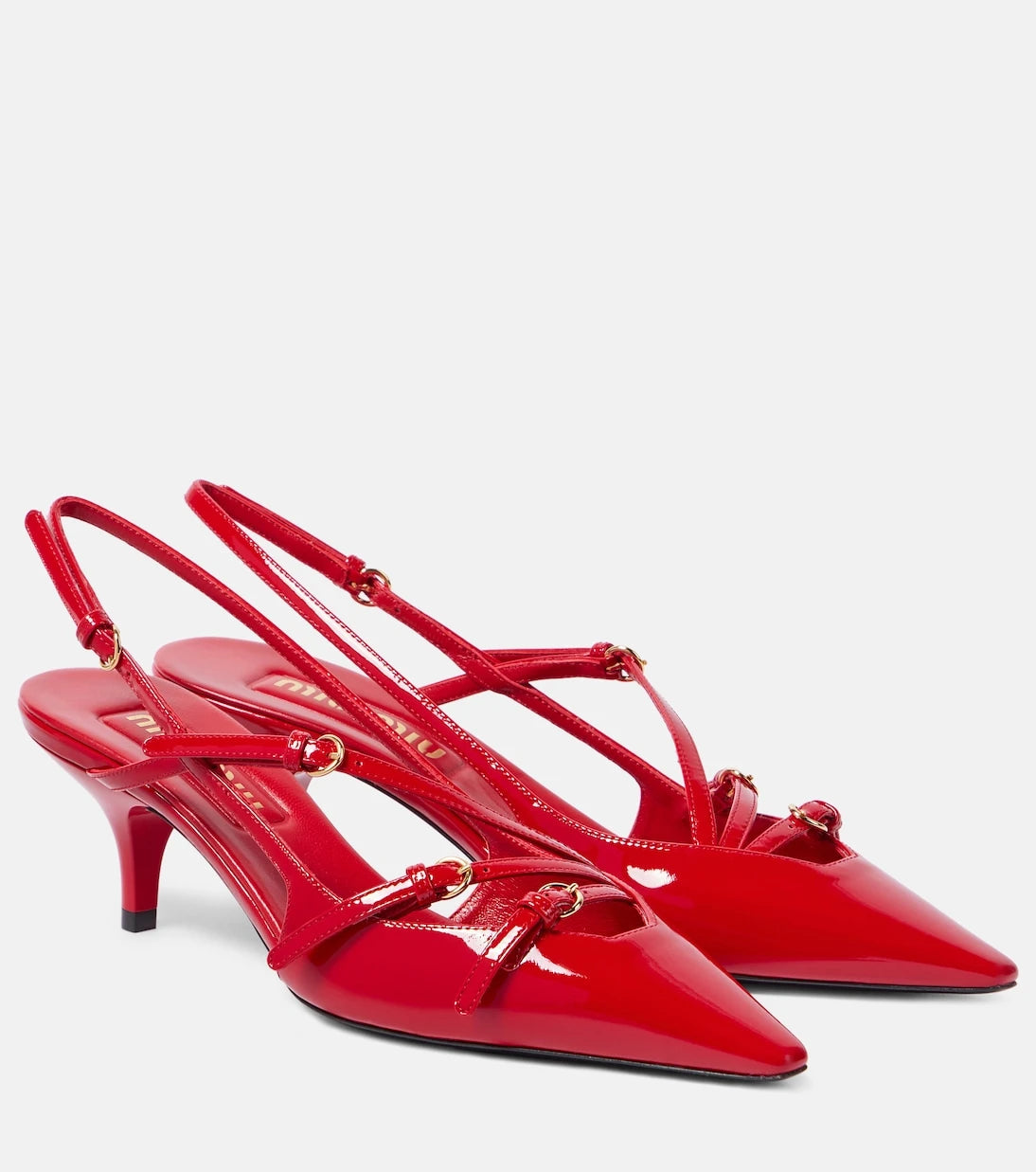 Miu Miu - Patent leather slingback pumps