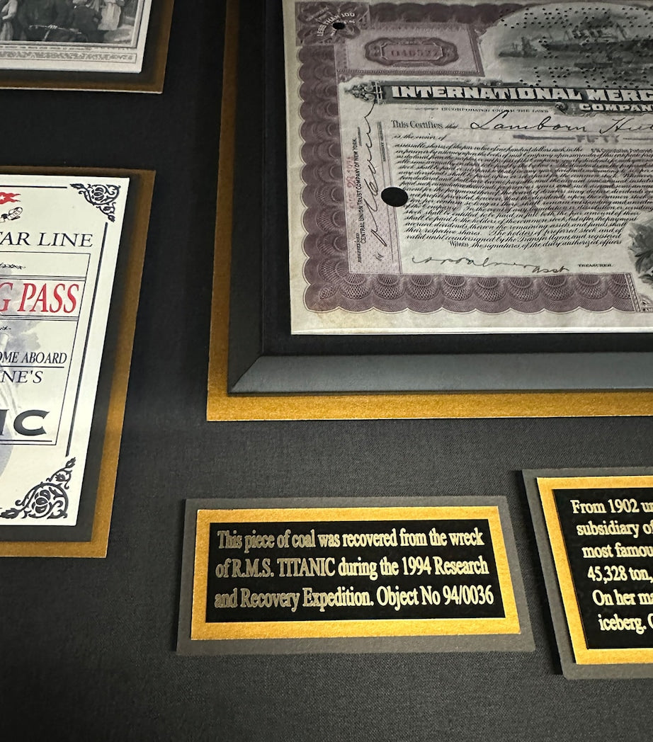 Leipzig Galleries Titanic Last Survivor Autograph and Relic Display