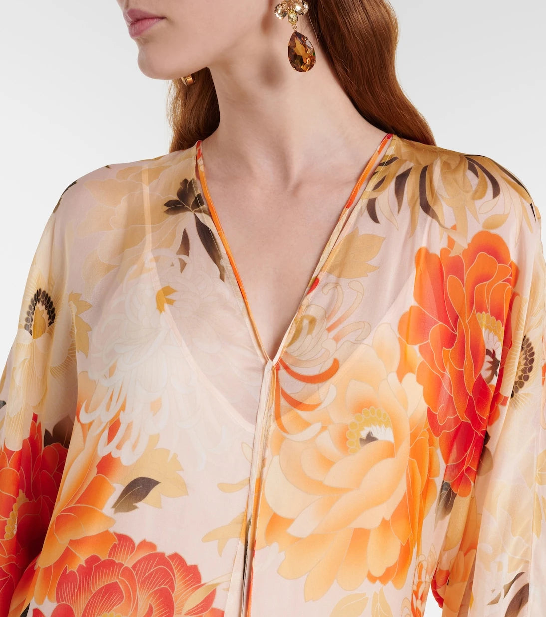 Max Mara - Angus floral silk chiffon maxi dress