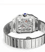 Large Steel Santos de Cartier Skeleton Watch 39.8mm