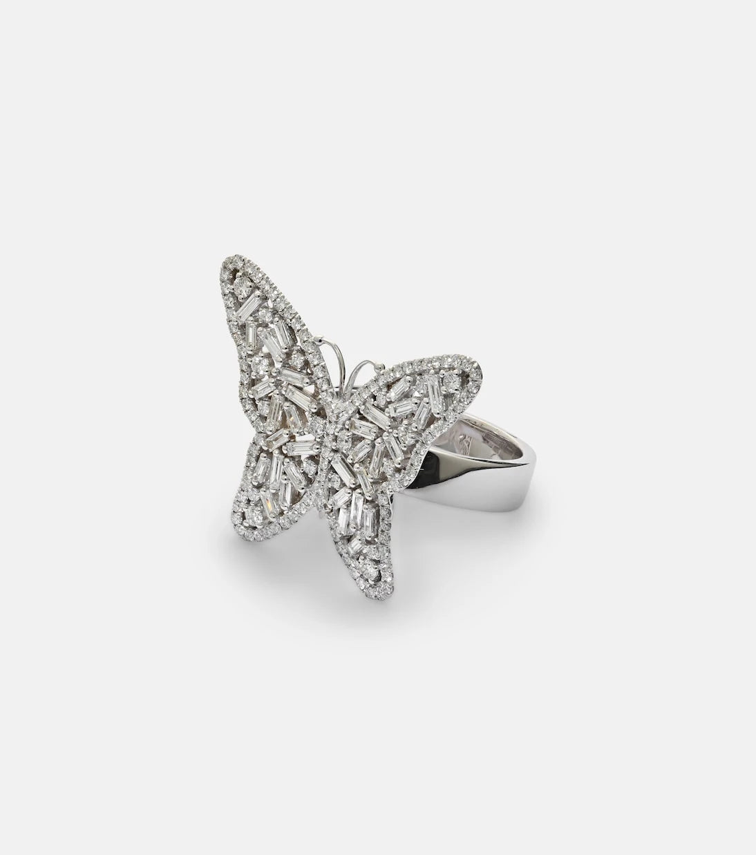 Suzanne Kalan - Bold Butterfly Medium 18kt white gold ring with diamonds
