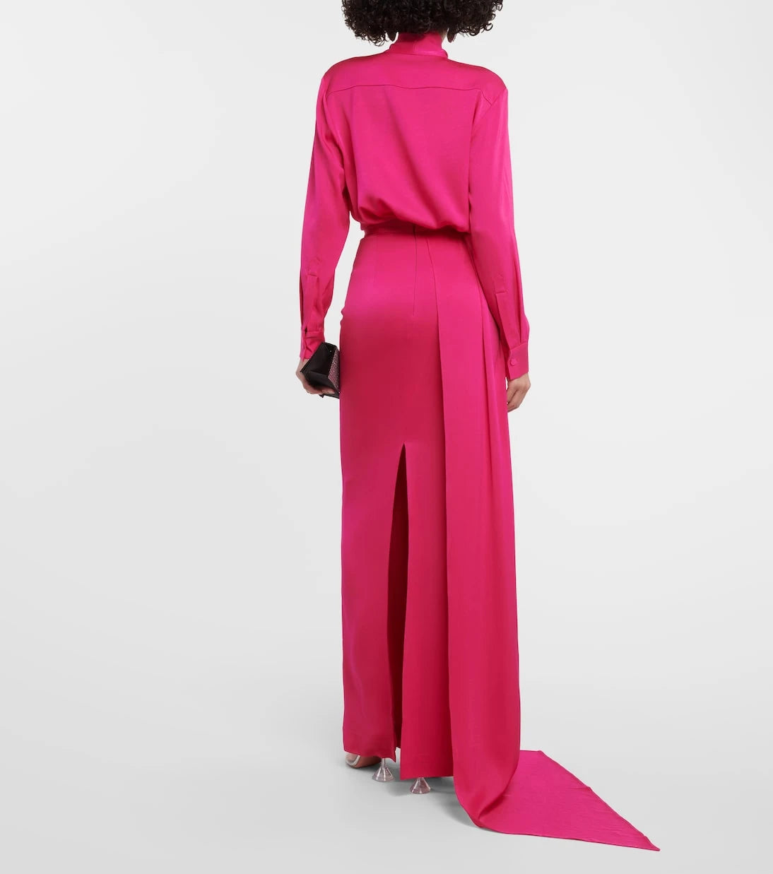 Alex Perry - Draped satin maxi skirt