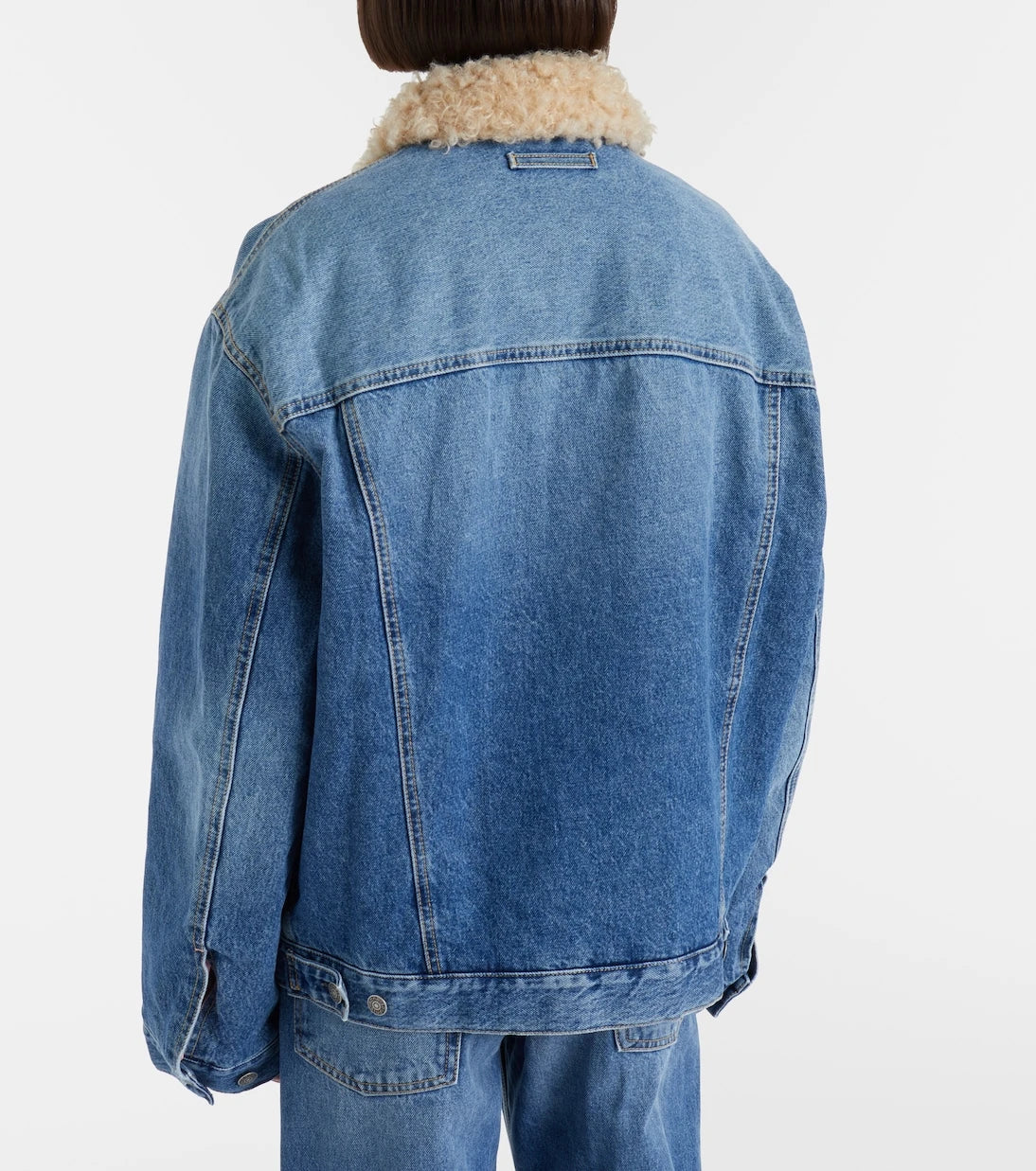 Acne Studios - Teddy-trimmed denim jacket