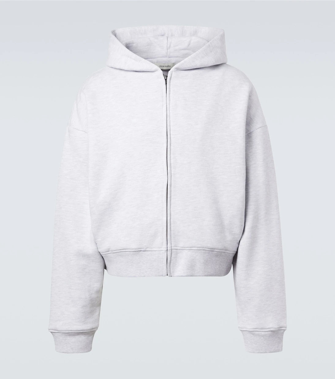 Entire Studios - Cropped cotton zip-up hoodie