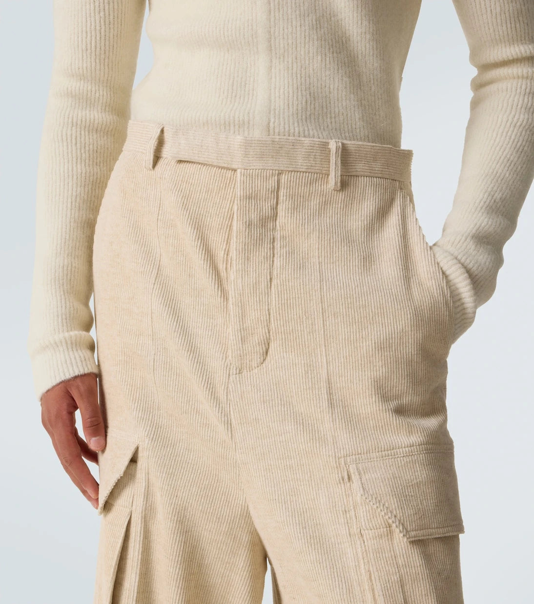 Rick Owens - Firebanks cotton and linen cargo pants