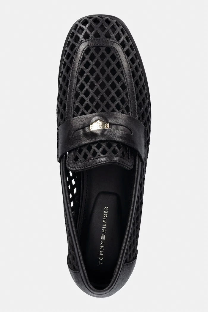 Tommy Hilfiger kadın deri mokasen TH COIN LTH LOAFER LASER CUT