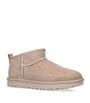 UGG Beige Suede Classic Ultra Mini Boots