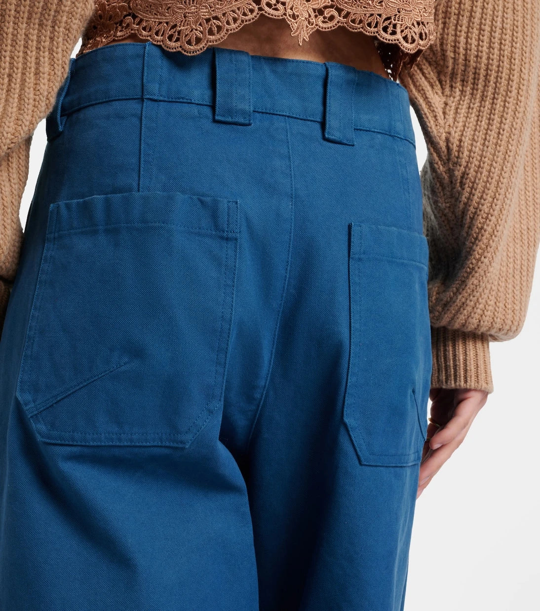 Chloé - Cropped barrel-leg pants