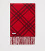Red Cashmere Check Scarf