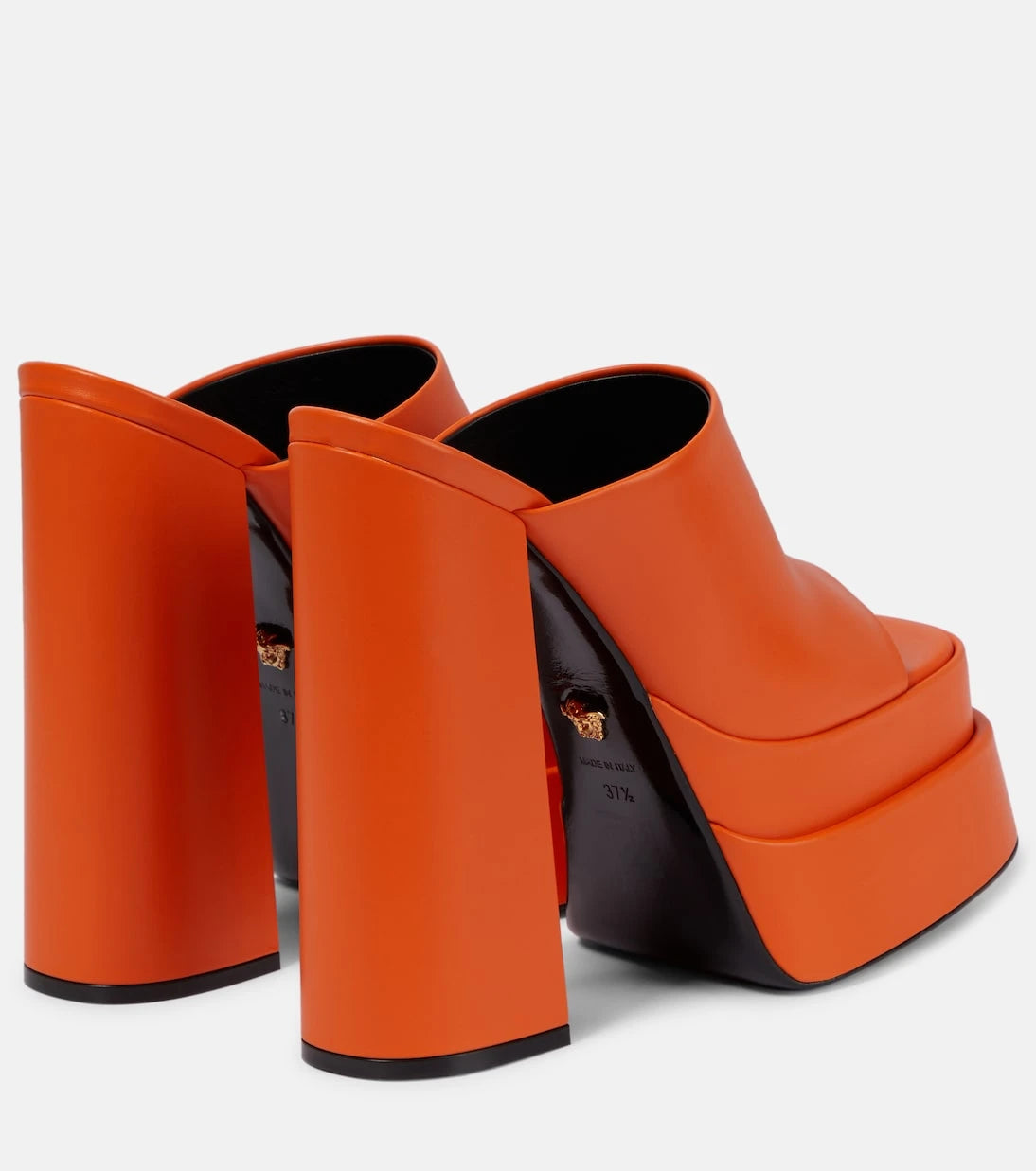 Versace - Leather platform mules