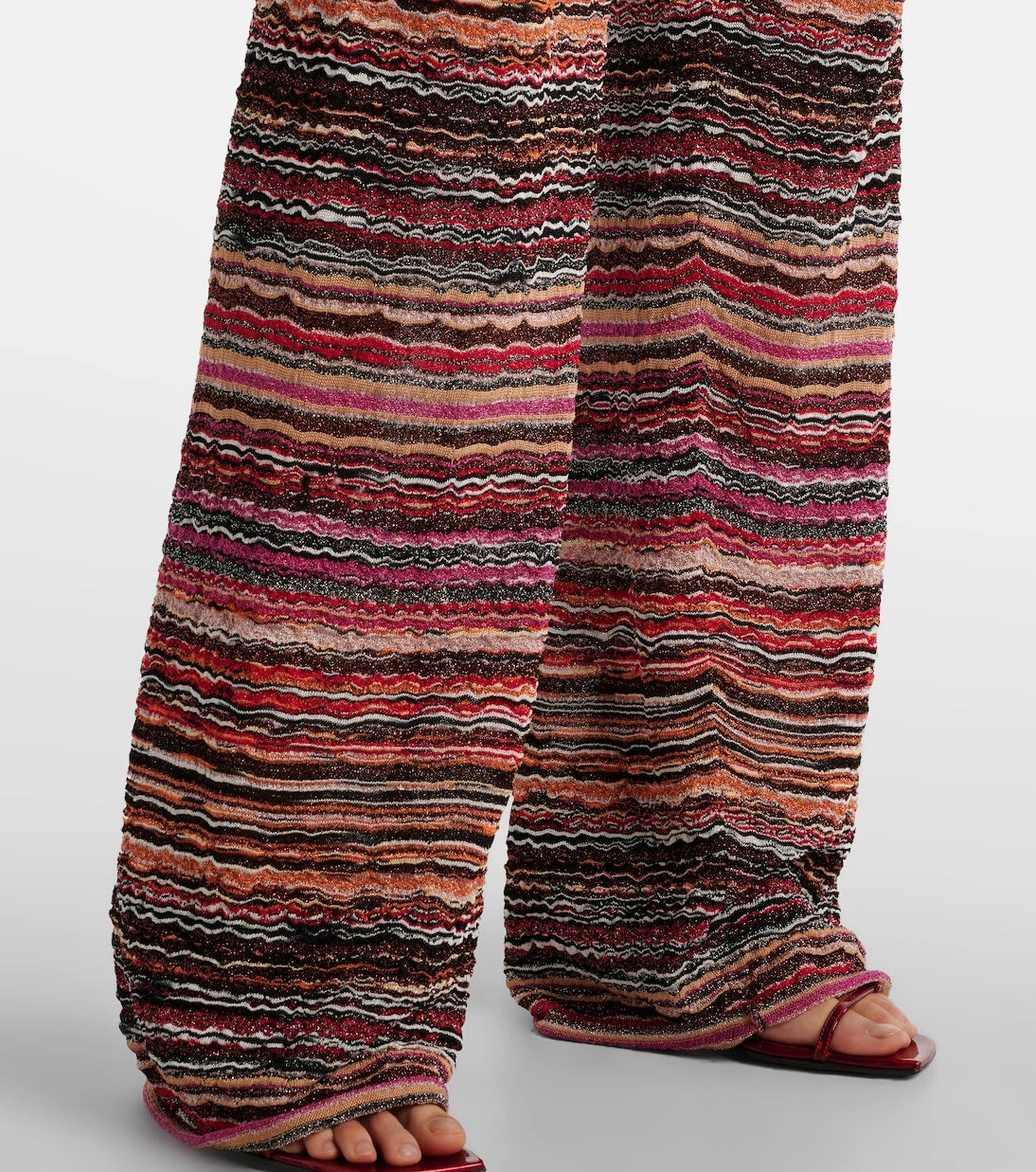 Missoni - Zigzag striped lamé flared pants