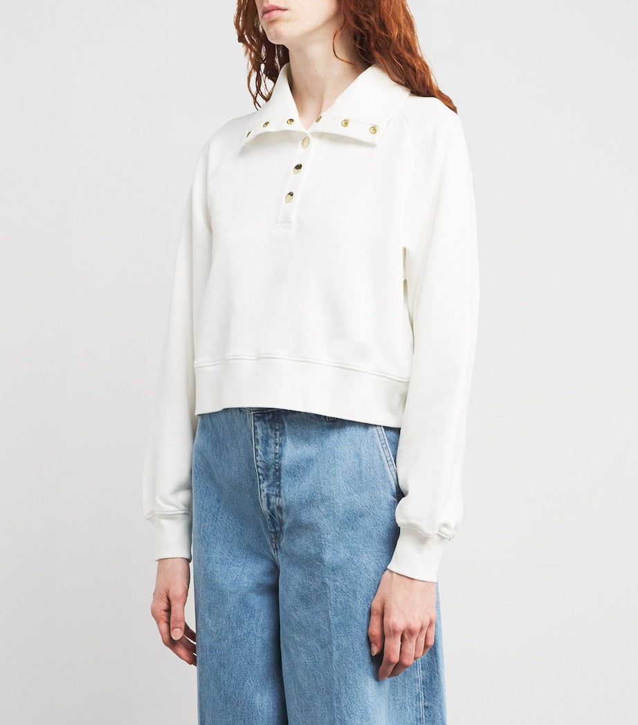 Cotton The Coach Sweatshirt CREAM