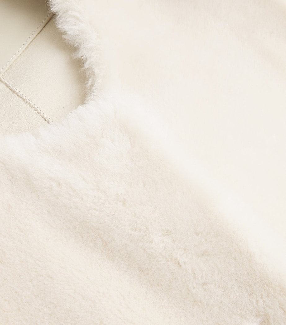 Toteme Ivory Shearling Gilet
