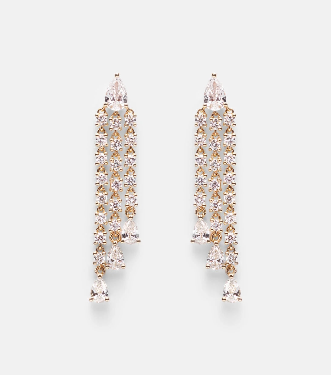 Anita Ko - 18kt gold drop earrings with diamonds