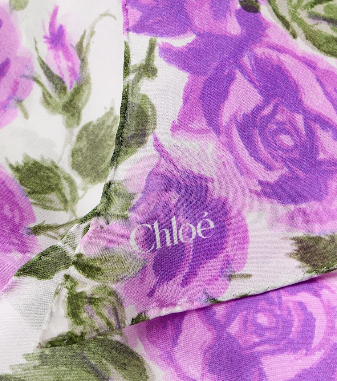 Chloé - Chloé Bloom floral silk scarf
