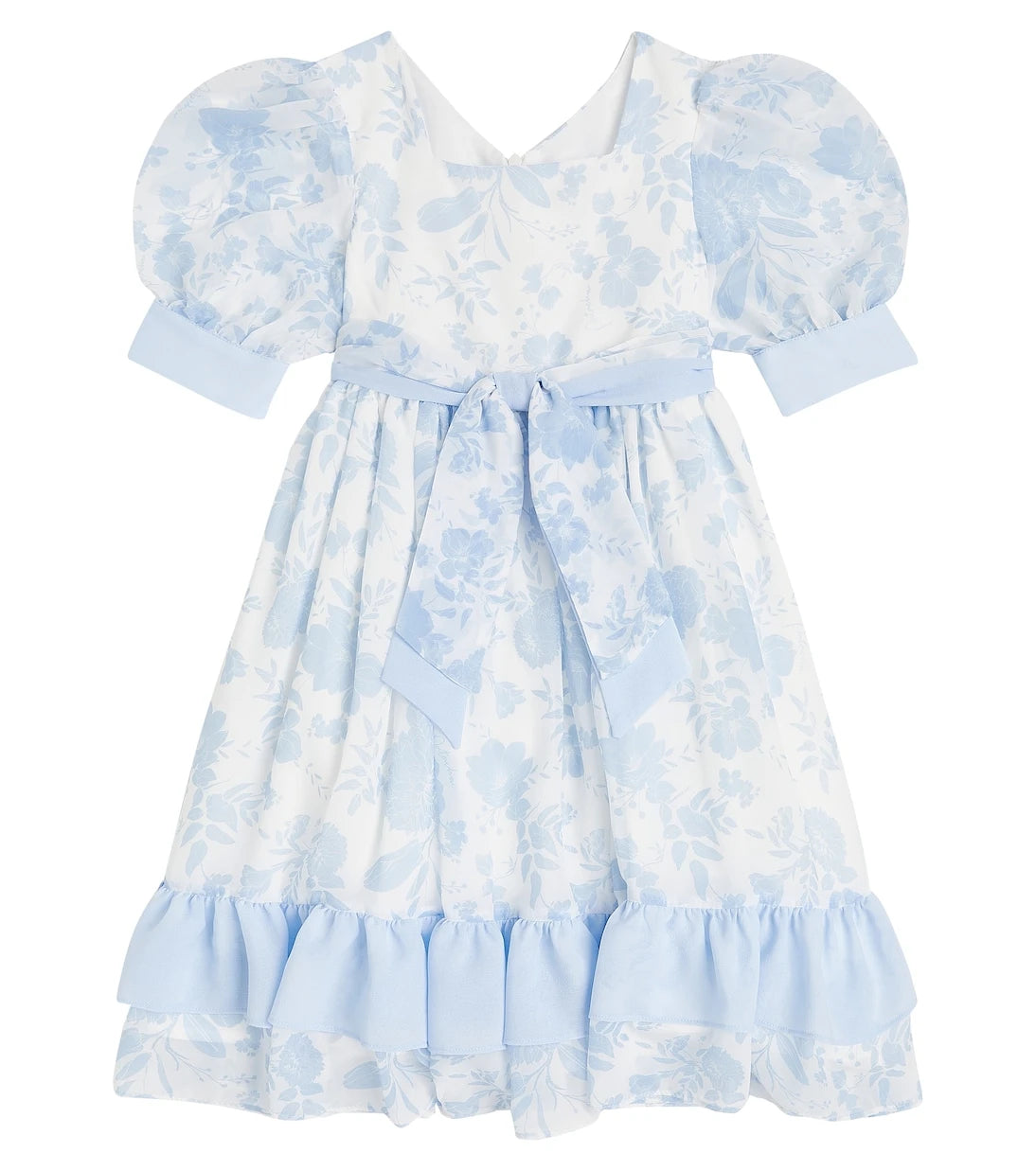 Patachou - Bow-detail floral chiffon dress