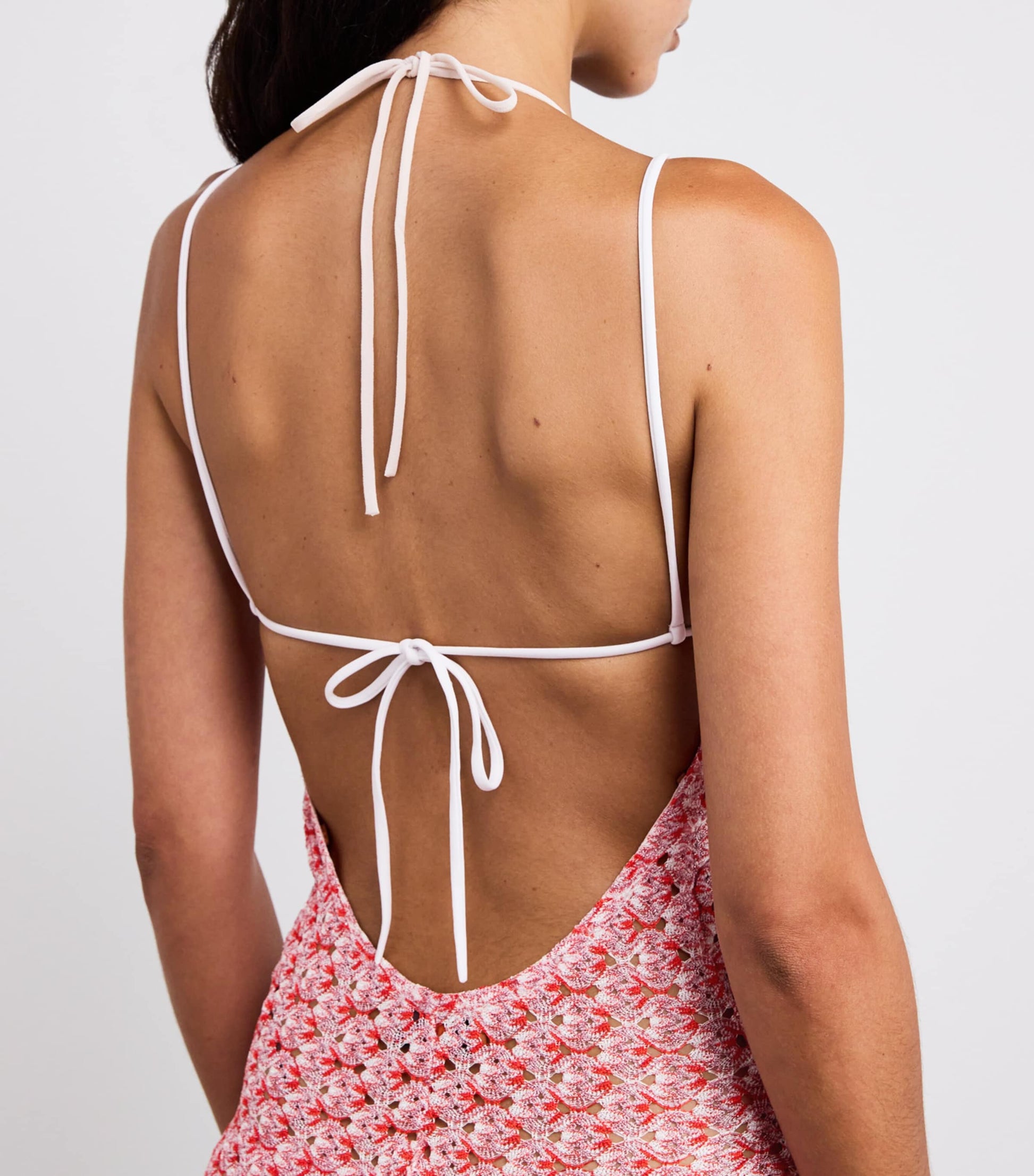 Missoni Red Crochet Halterneck Jumpsuit