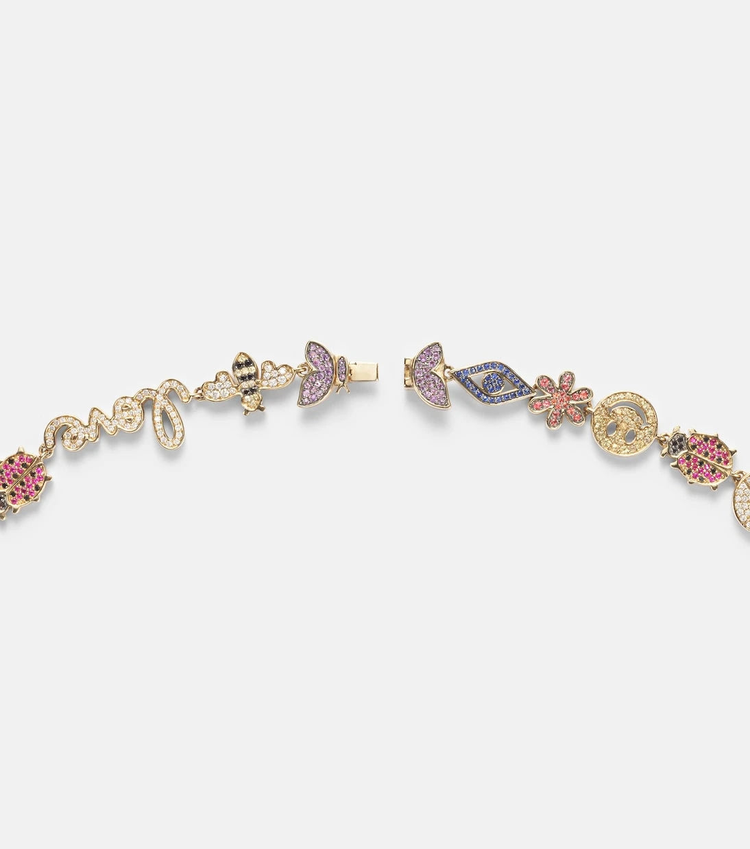 Sydney Evan - 14kt gold charm necklace with diamonds