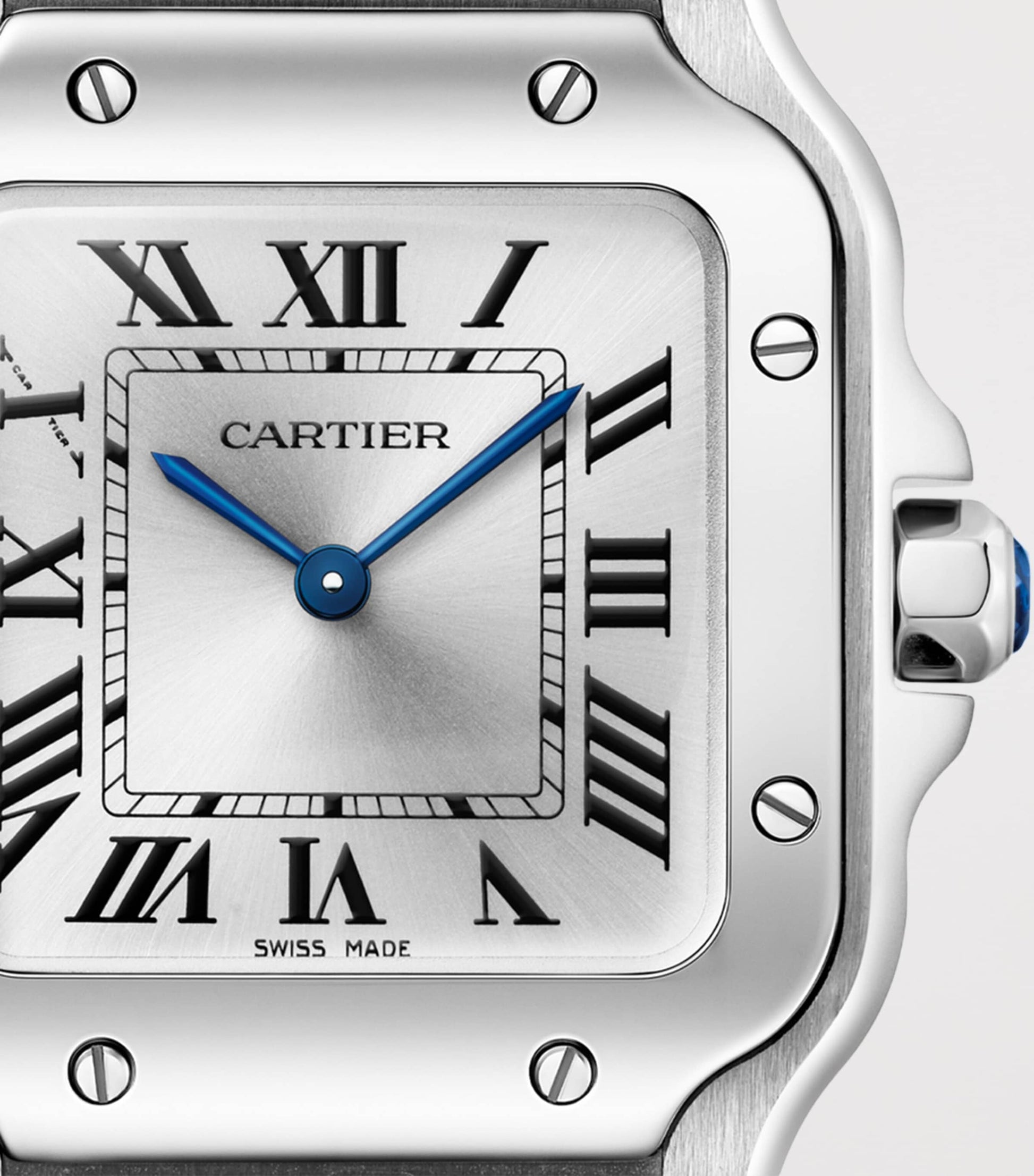 Small Steel Santos de Cartier Watch 34.5mm