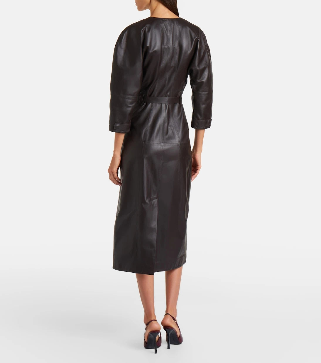 Victoria Beckham - Leather midi dress