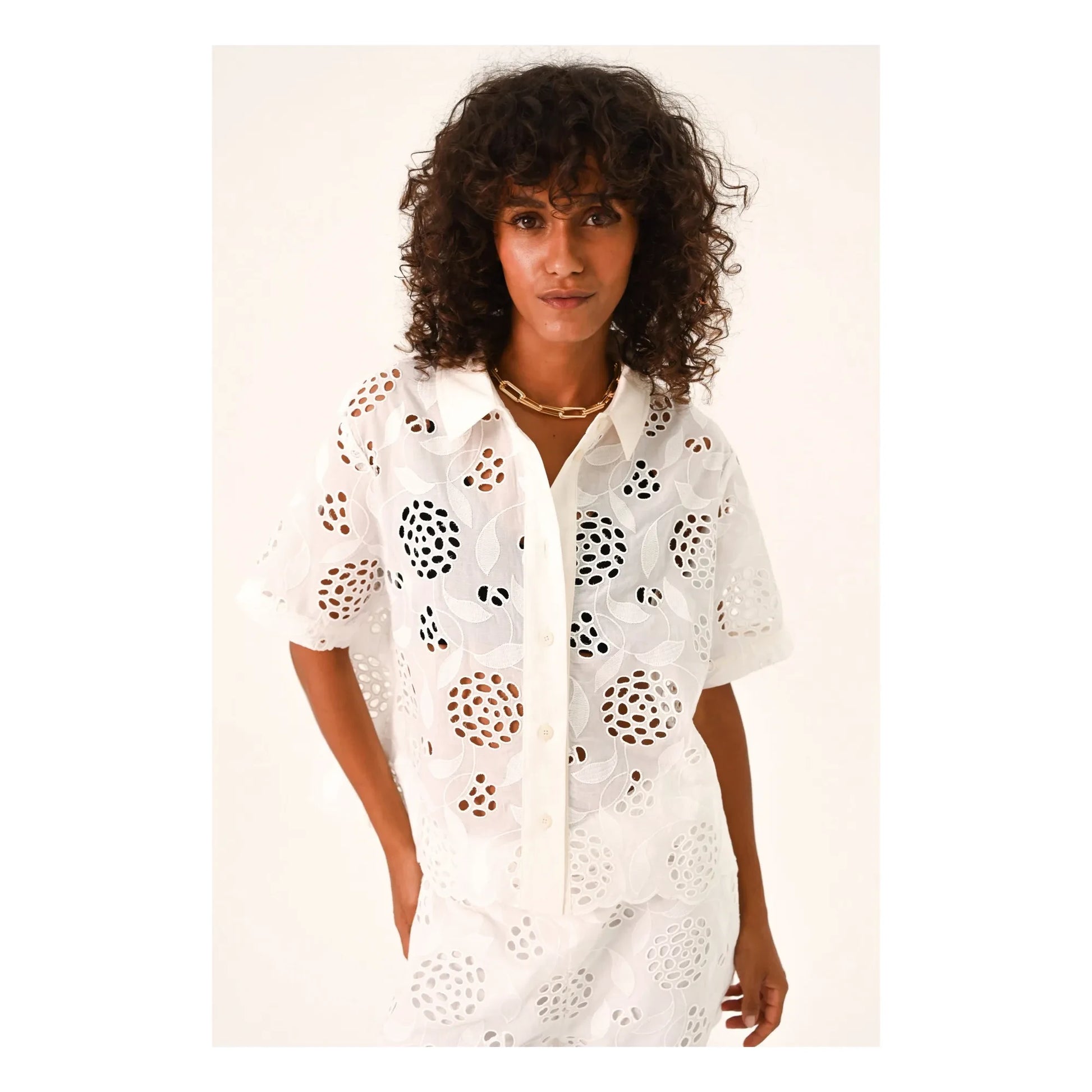 Sacrécoeur - Flavia Flower shirt | White