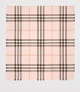 Burberry Pink Wool-Silk Reversible Check Scarf