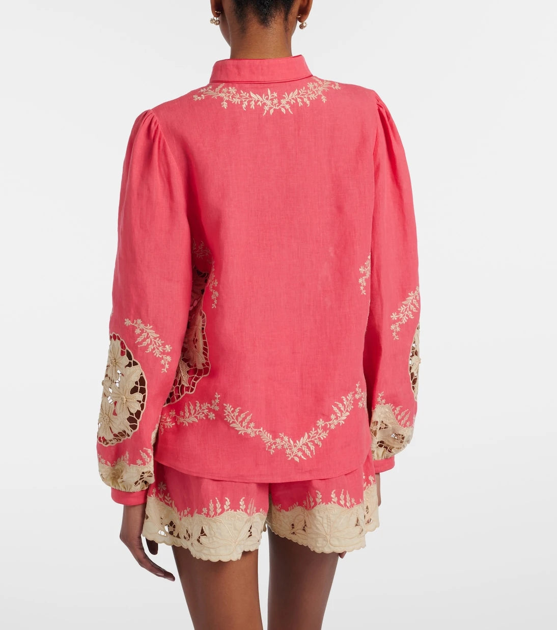 Valentino - Embroidered linen shirt