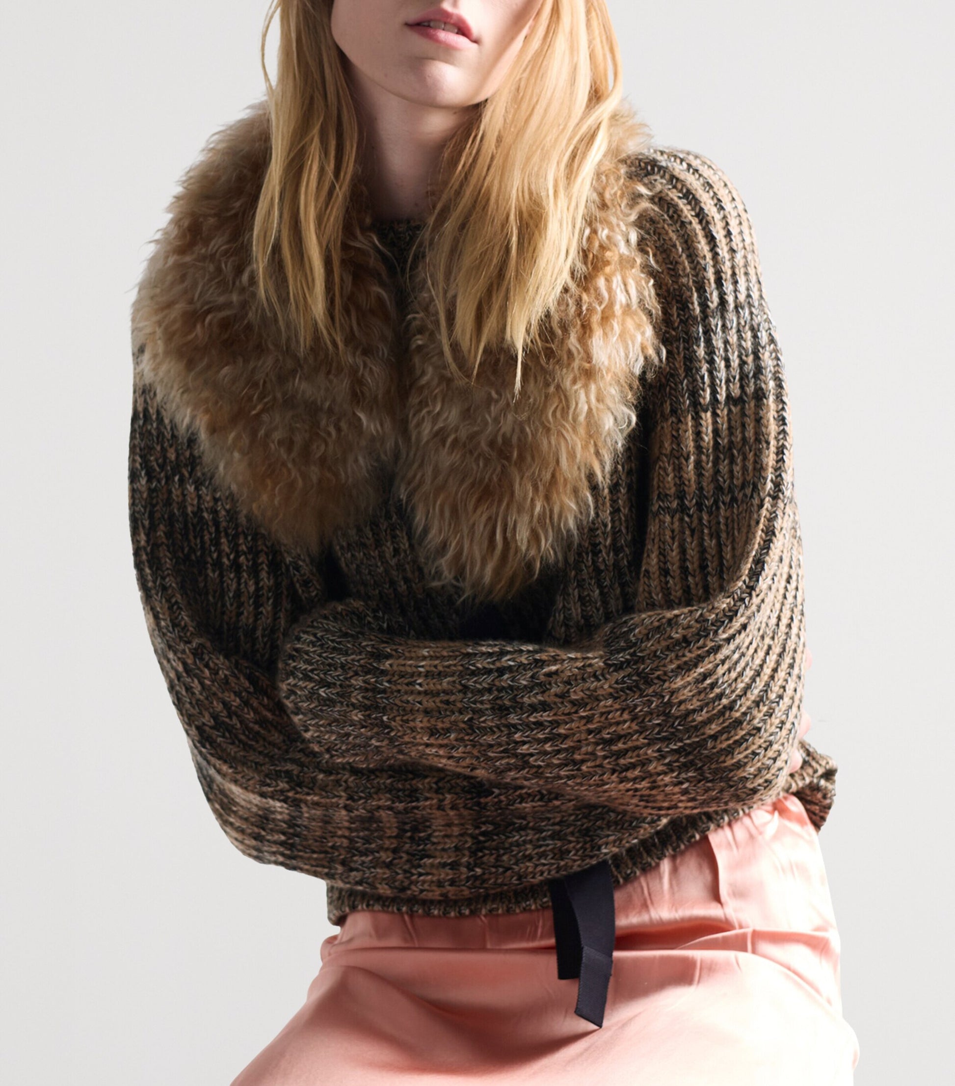 Prada Brown Wool-Cashmere Sweatshirt