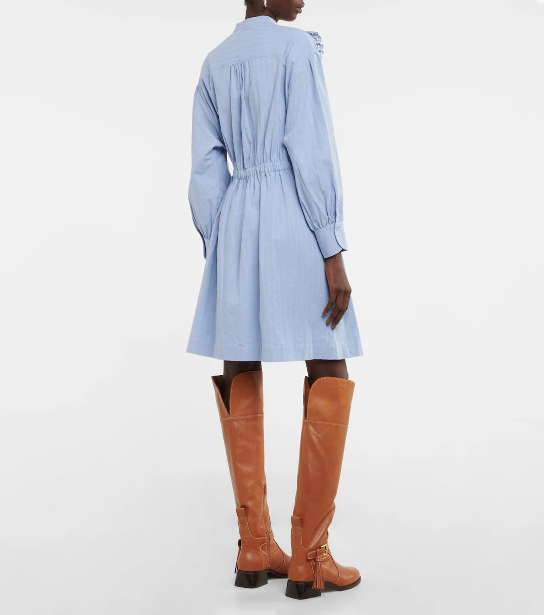 See By Chloé - Ruffled cotton poplin shirt dress