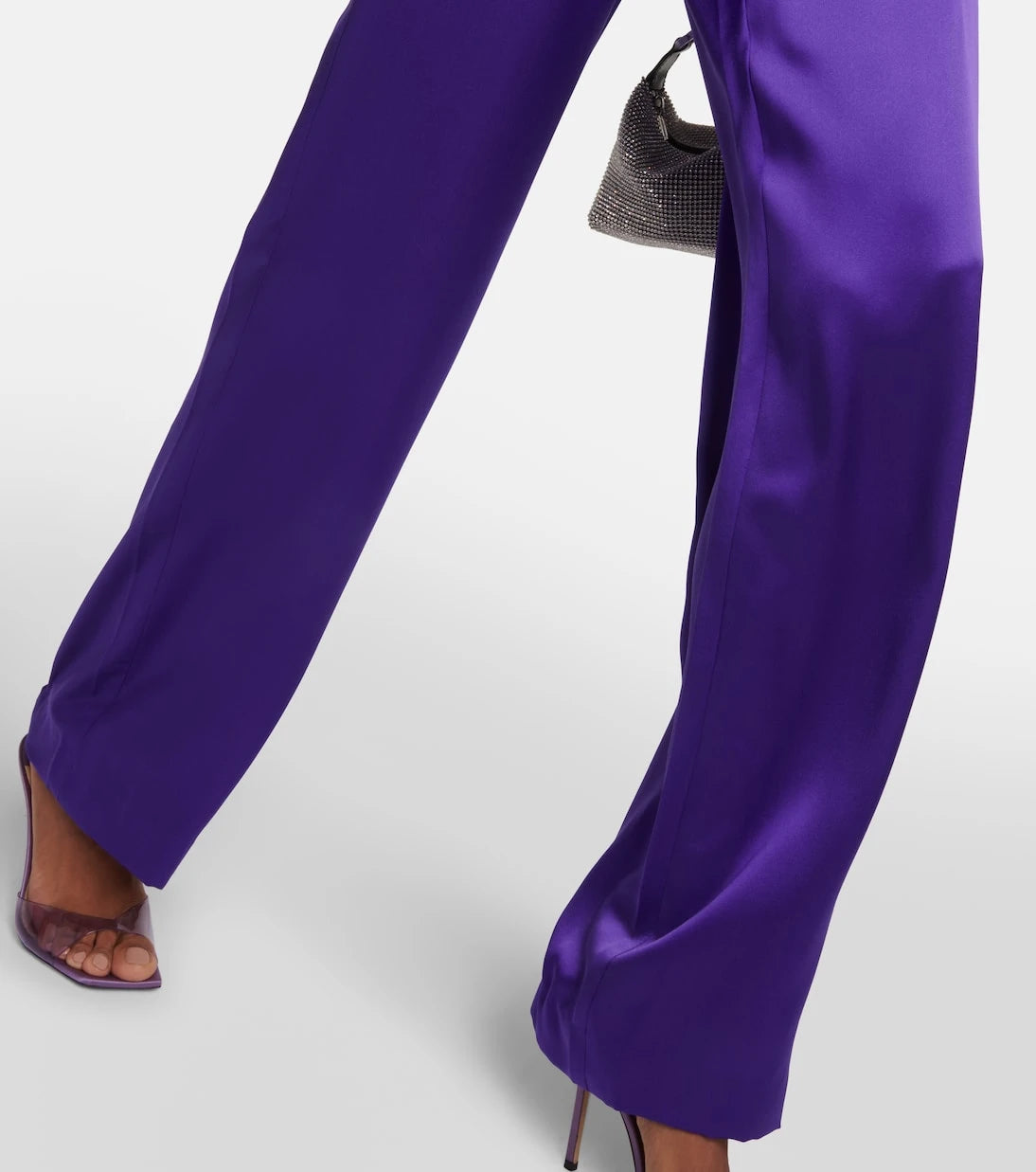 The Sei - High-rise wide-leg silk satin pants