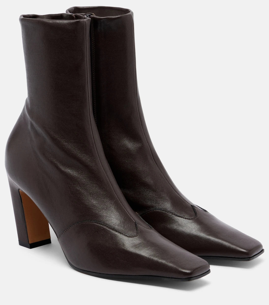 Khaite - Nevada leather ankle boots