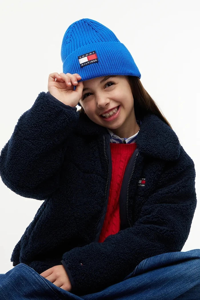 Tommy Hilfiger çocuk pamuk beanie şapka