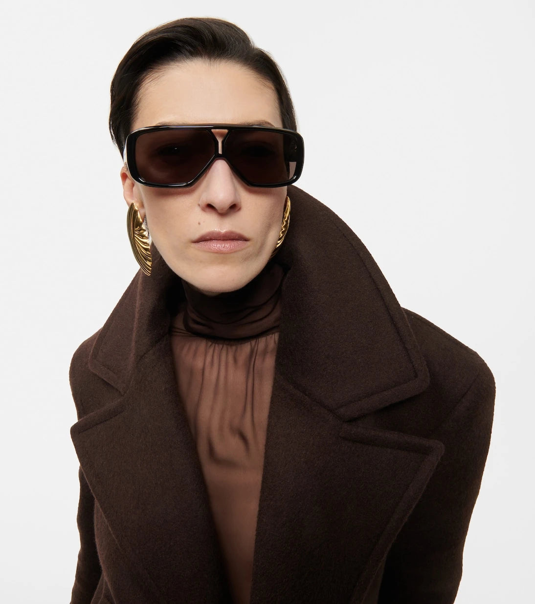 Saint Laurent - نظارة شمسية SL 569 Y ذات حاجب مسطح