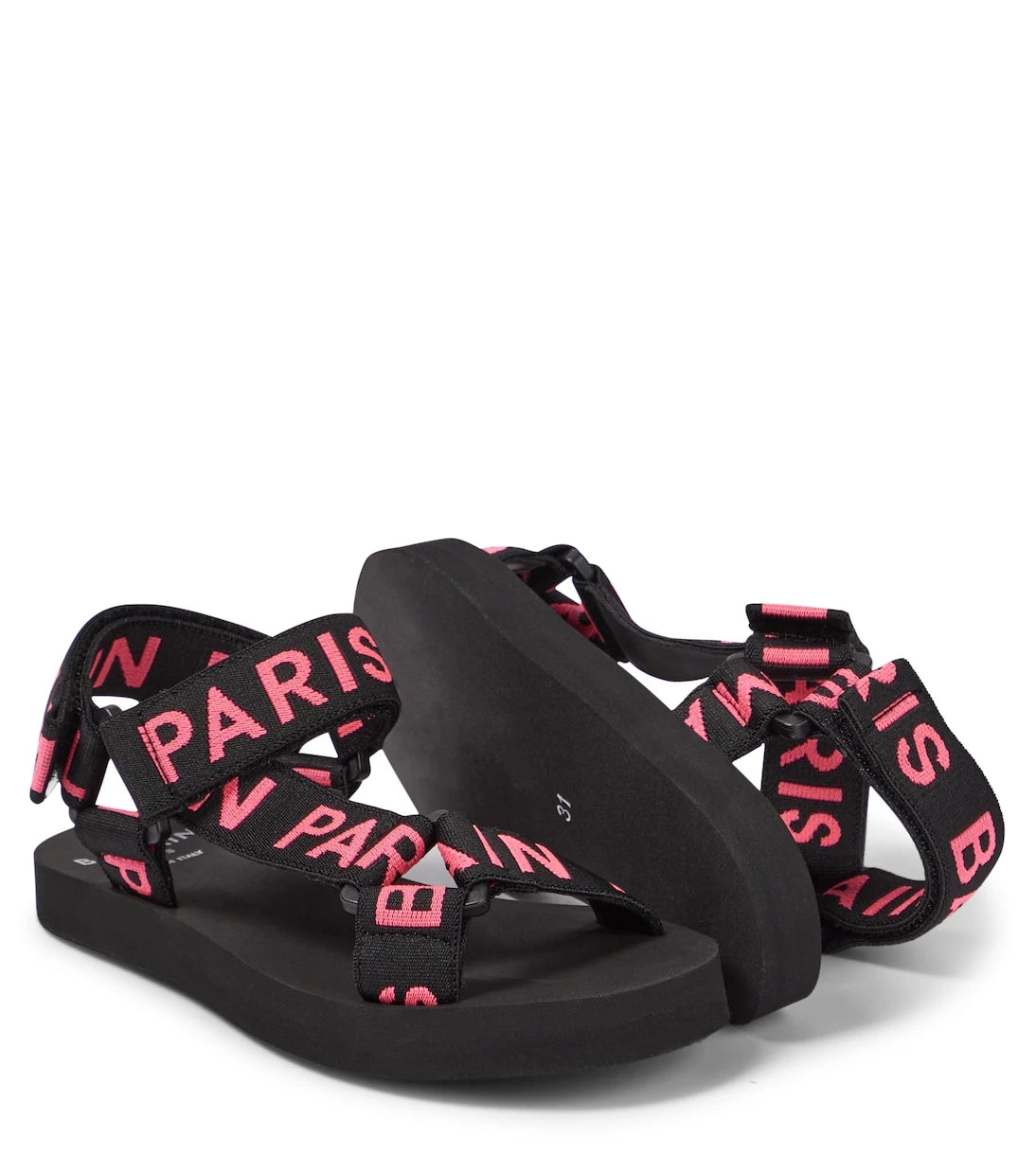 Balmain Kids - صنادل مطاطية بشعار الماركة