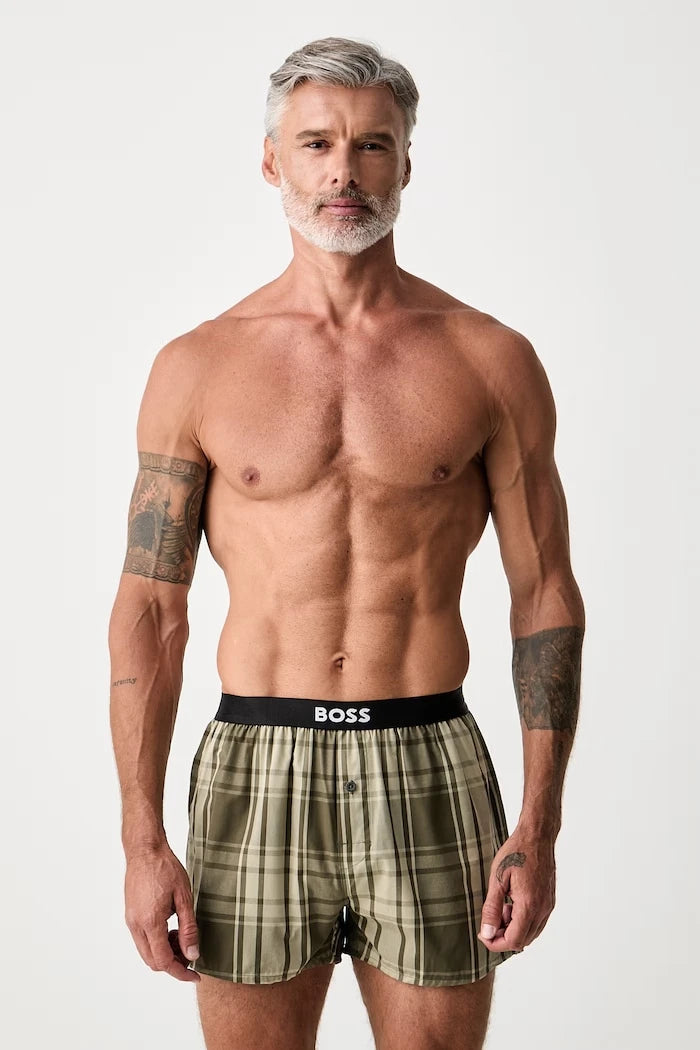 BOSS боксерки мъжки от памук 2P Boxer Shorts EW 2 броя