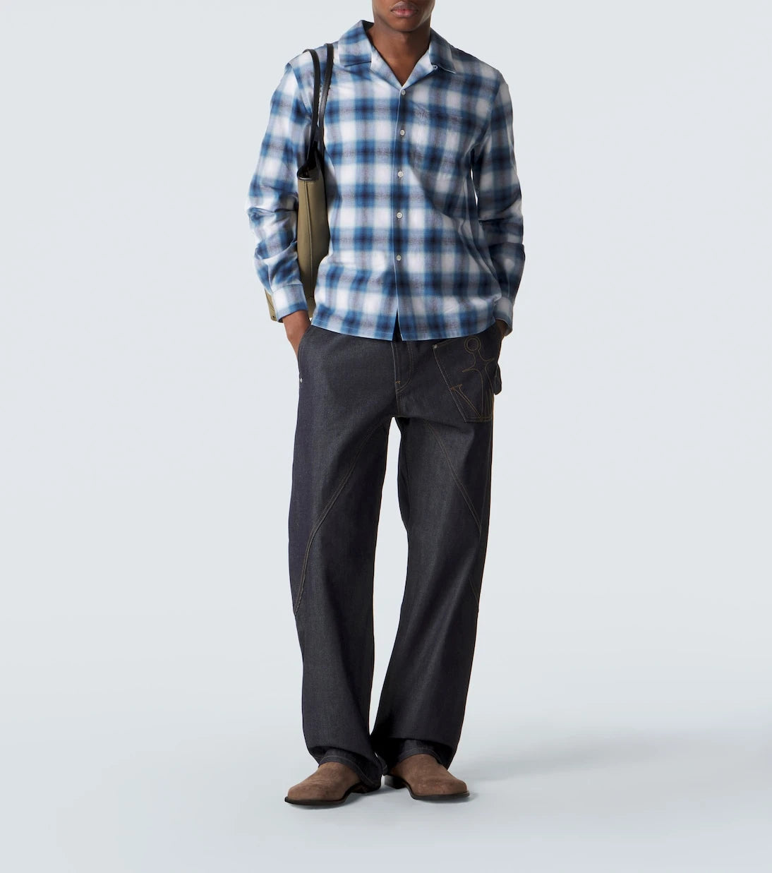 JW Anderson - Checked cotton flannel shirt